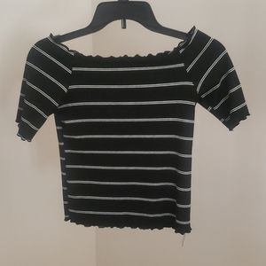 Off the shoulder black top